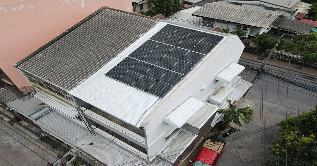 งานติดตั้งระบบโซลาร์เซลล์ Hybrid 1 Phases 5.6 KW
